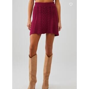 FOR LOVE & LEMONS NWT - Layton Mini Cable Knit Skirt - SIZE M (RETAILS $114)